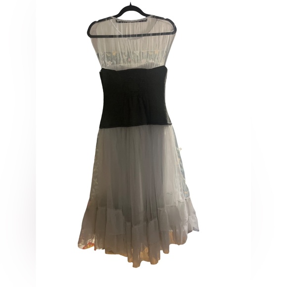 Anthropologie Sheer Tulle Corset Twofer Midi Dress - Picture 8 of 16